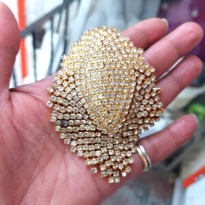 Vintage Waterfall Crystal Brooch